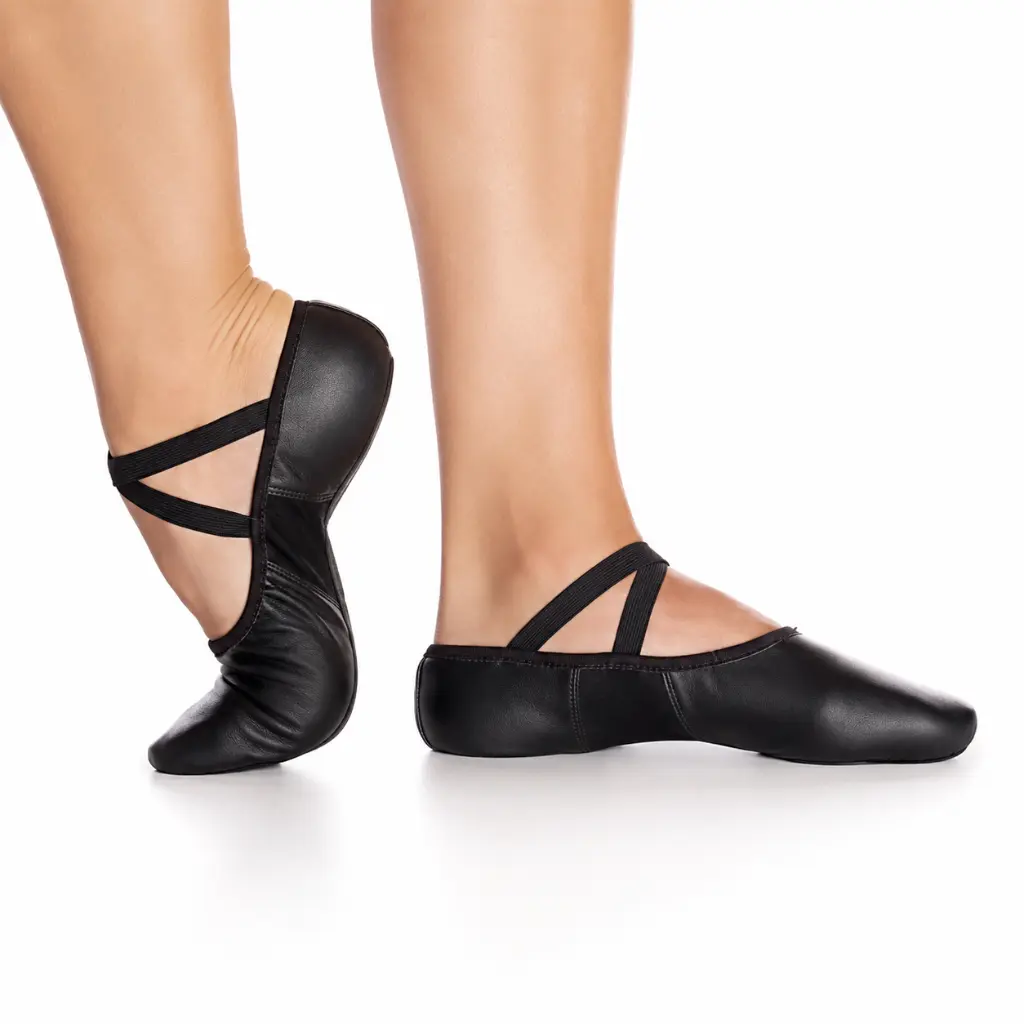 Zapatillas media punta cuero adulto Só Dança F43