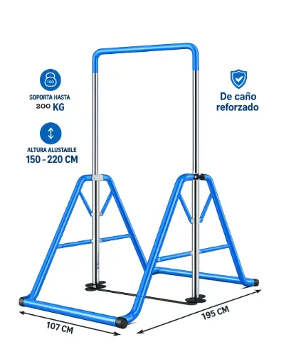 Barra gimnasia artistica azul
